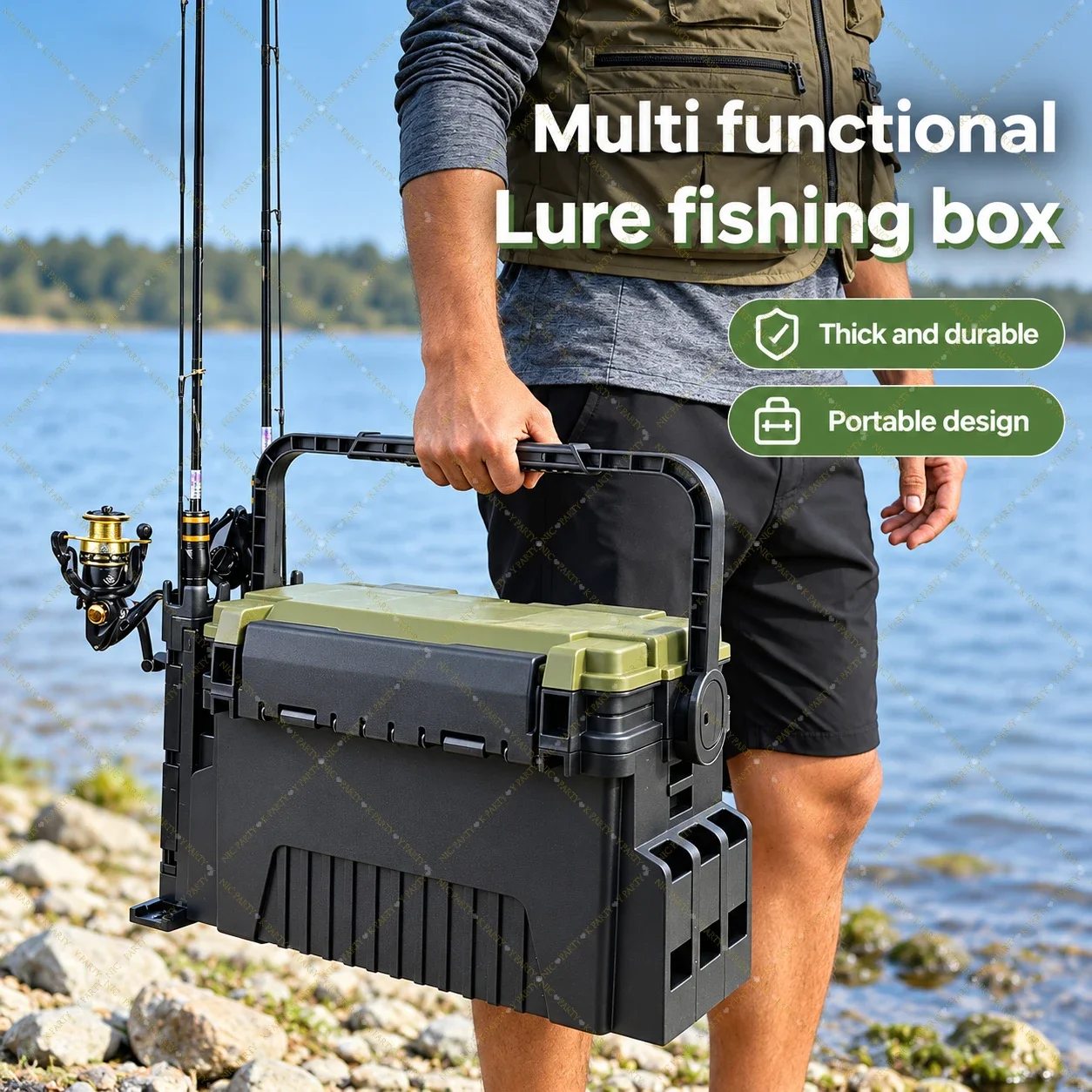 صندوق صيد كبير الحجم، متعدد ال - مراجعة Fishing Kayak Crate وسعره