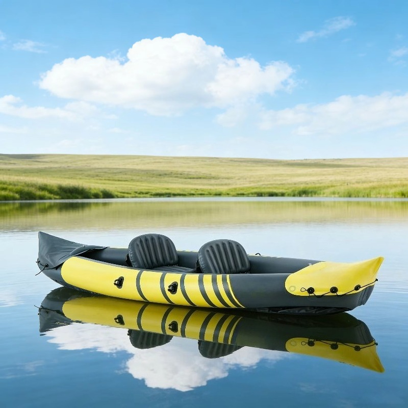قارب كاياك قابل للنفخ بمقعدين  - مراجعة Fishing Kayak Paddle وسعره